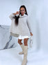 ELYNDI extended wool sweater - light beige PRE-ORDER